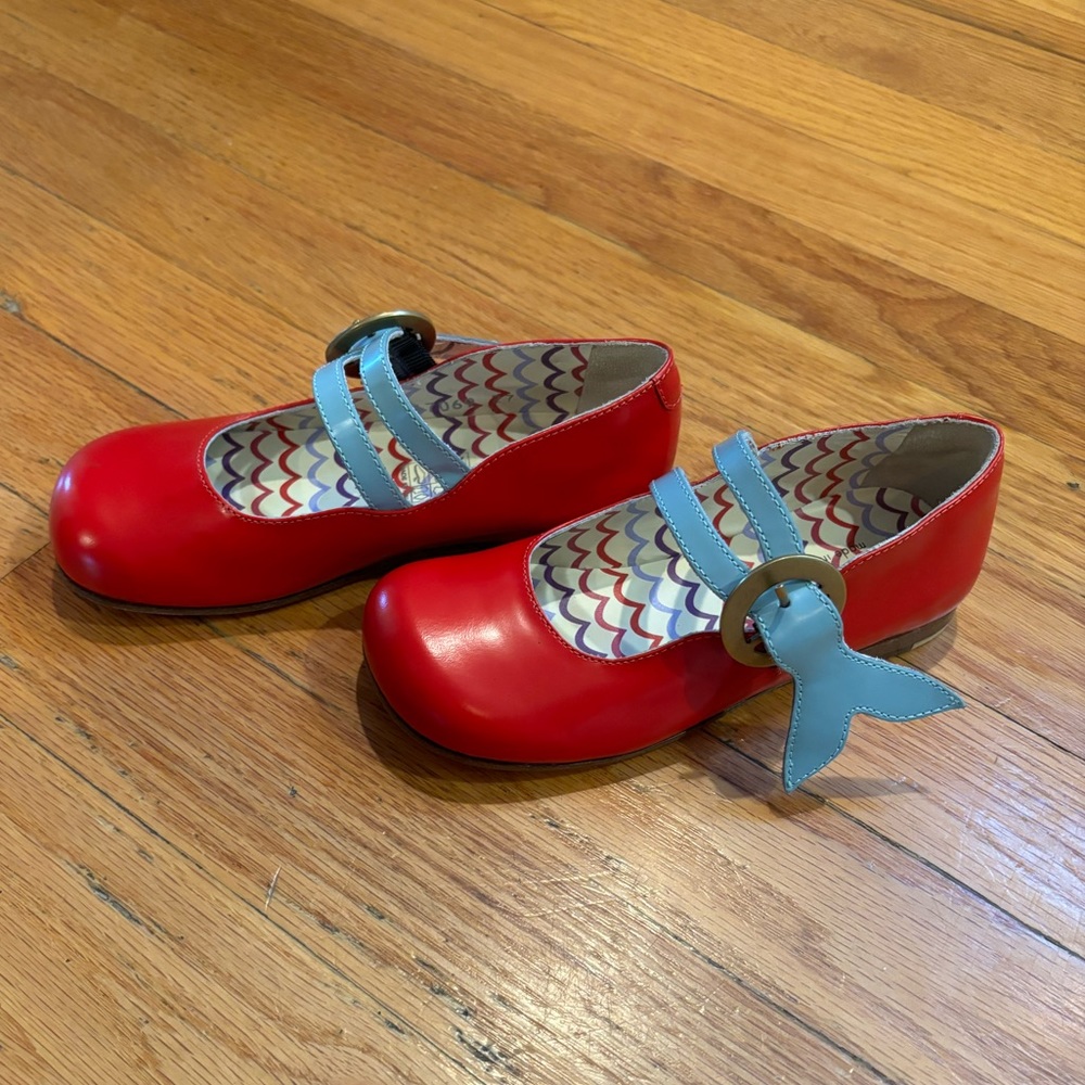 Gucci Kids Red and Blue Dress Shoes